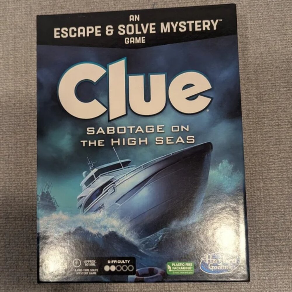 Clue Sabotage on The High Seas Escape Room Murder Mystery Board Game Sealed NIB